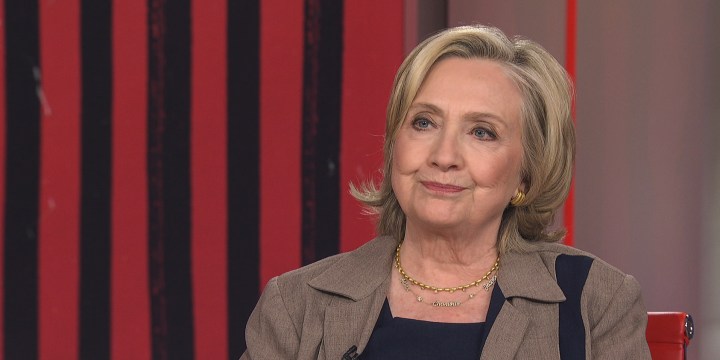 Hillary Clinton appears on MSNBC's "The Rachel Maddow Show" on Aug. 14, 2023.