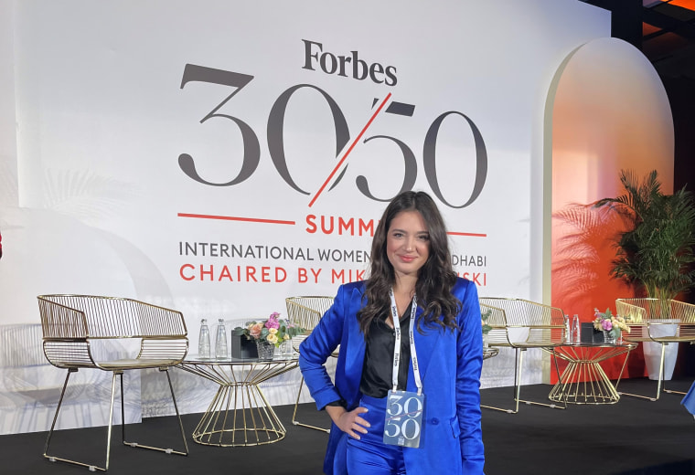 Haley Lickstein at the 30/50 Summit in Abu Dhabi this past March.